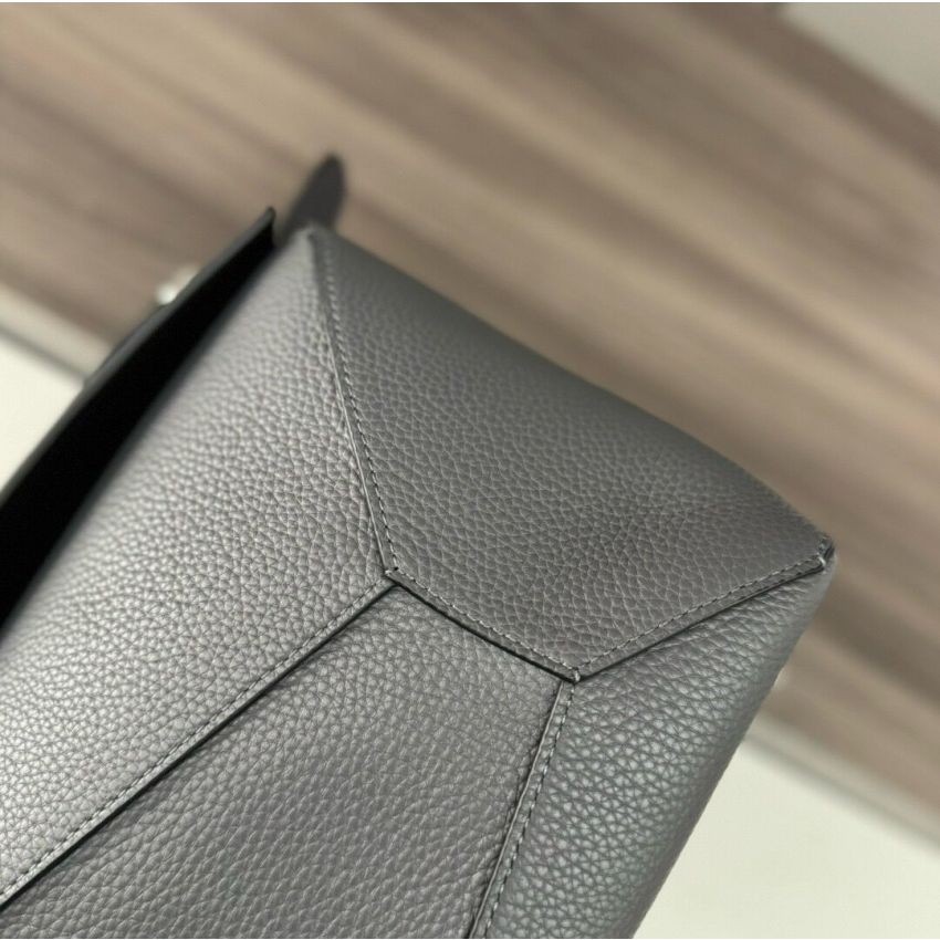 L0ew* Men's Large Puzzle bag in grained calfskin