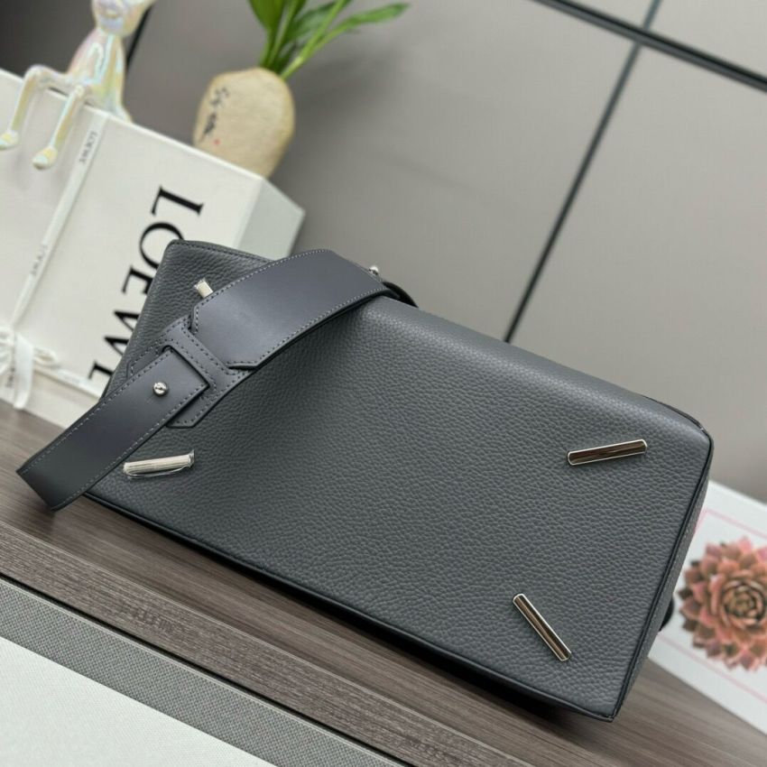 L0ew* Men's Large Puzzle bag in grained calfskin