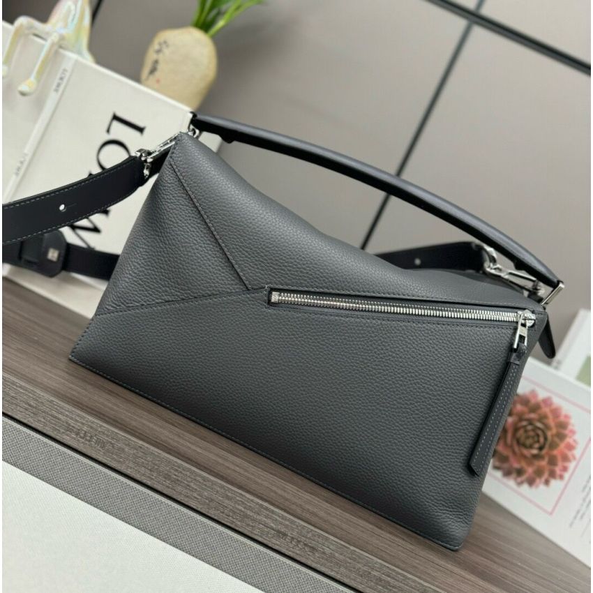 L0ew* Men's Large Puzzle bag in grained calfskin