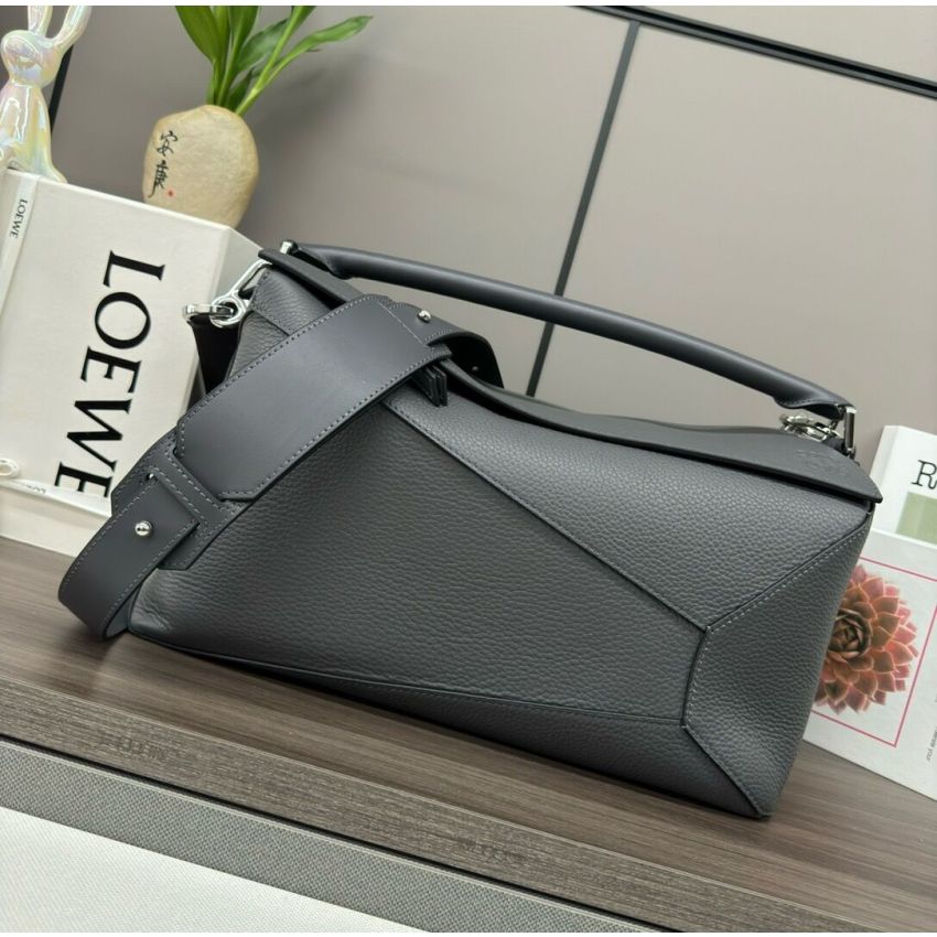 L0ew* Men's Large Puzzle bag in grained calfskin