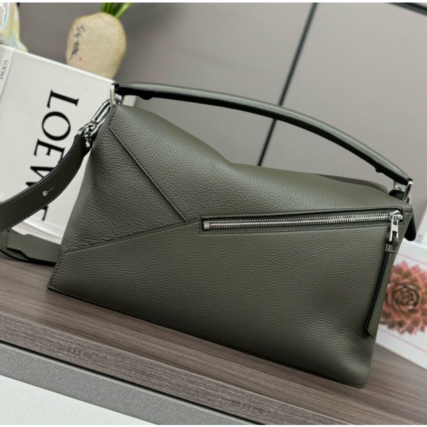 L0ew* men's Large Puzzle bag in grained calfskin