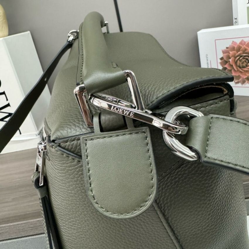 L0ew* men's Large Puzzle bag in grained calfskin