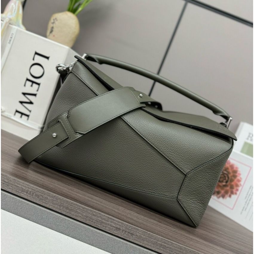 L0ew* men's Large Puzzle bag in grained calfskin