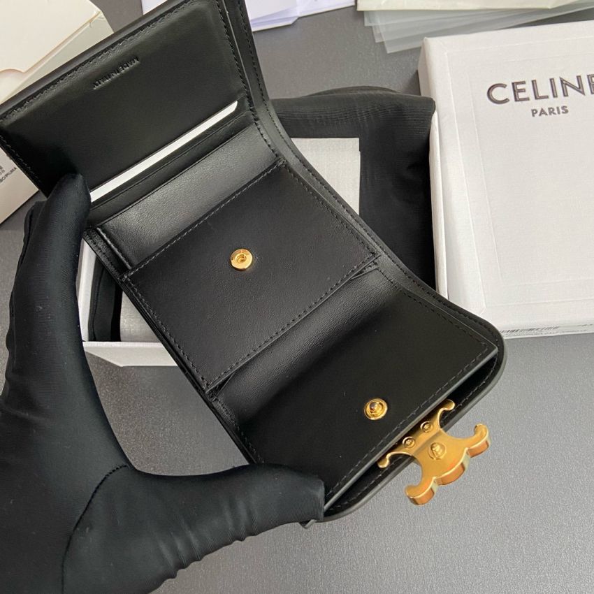 Ce1i*e Triomphe Small wallet-Black