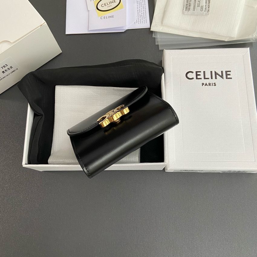 Ce1i*e Triomphe Small wallet-Black