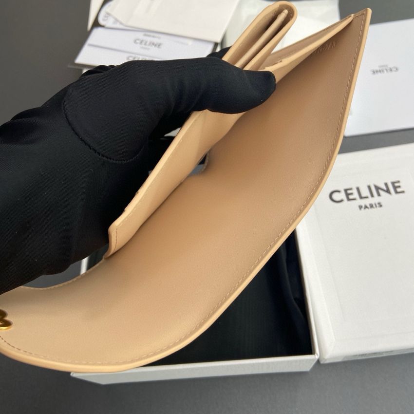 Ce1i*e Triomphe Small wallet-Beige