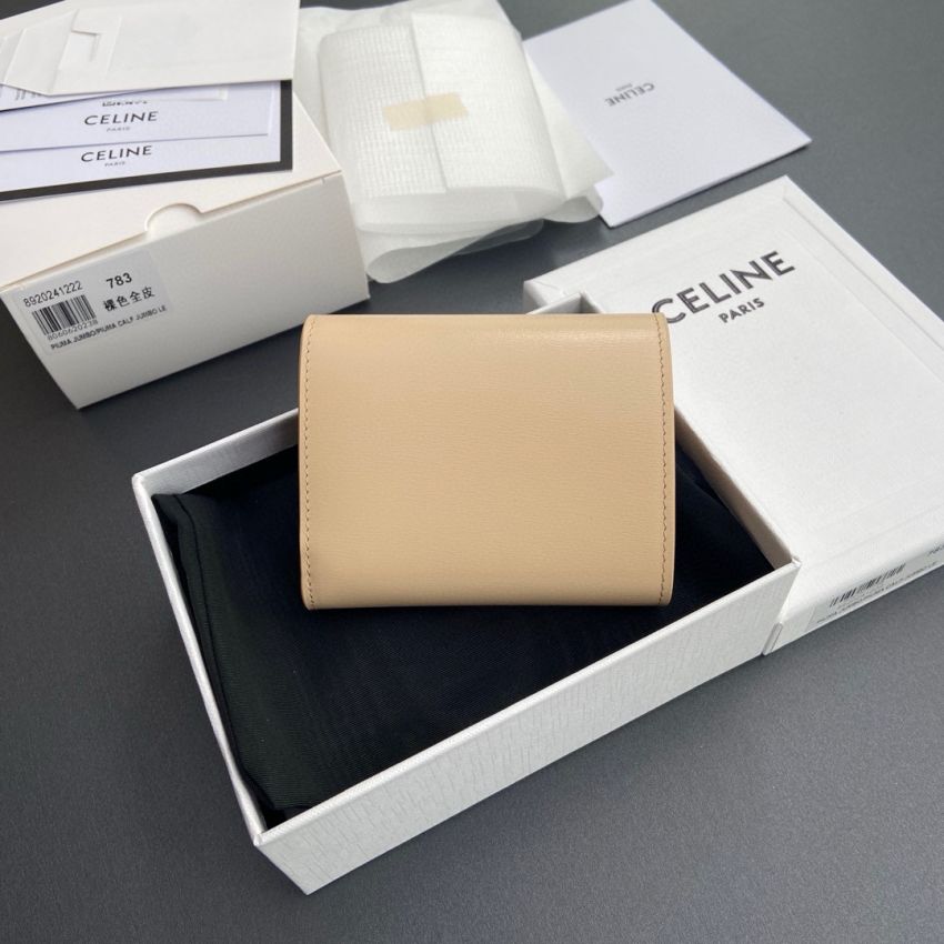 Ce1i*e Triomphe Small wallet-Beige