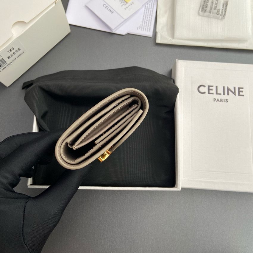 Ce1i*e Triomphe Small wallet-Taupe