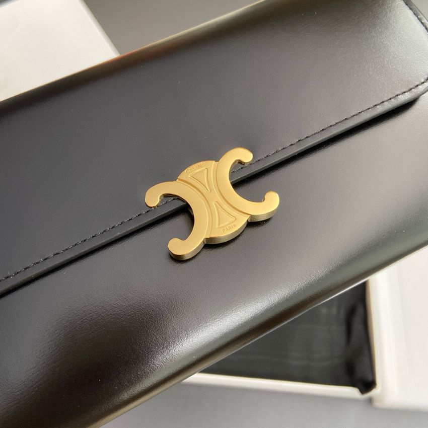 Ce1i*e Triomphe Long  wallet-Black