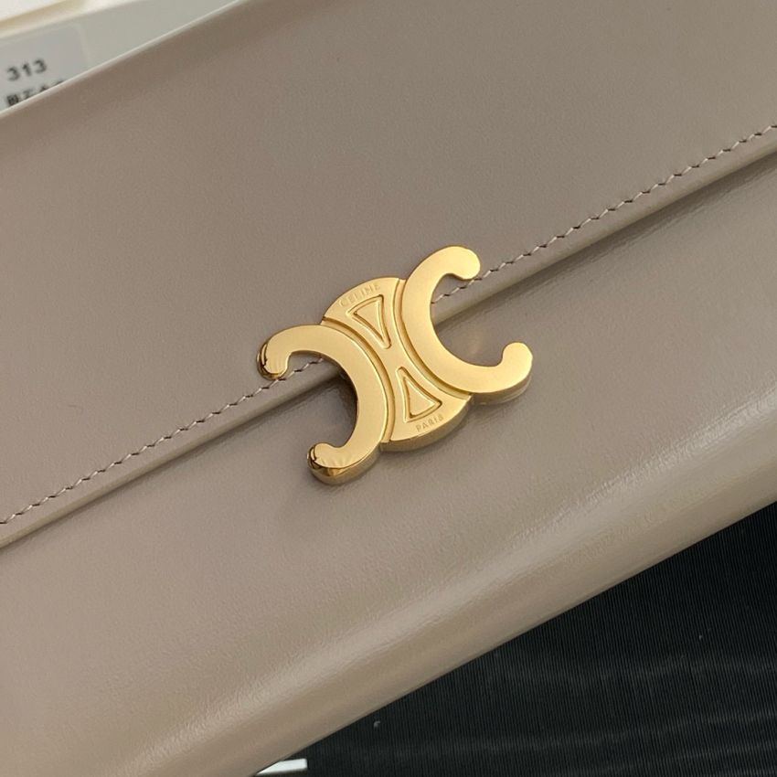 Ce1i*e Triomphe Long  wallet-Taupe