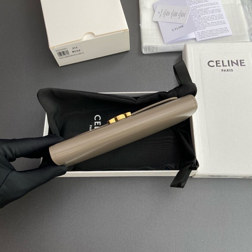 Ce1i*e Triomphe Long  wallet-Taupe