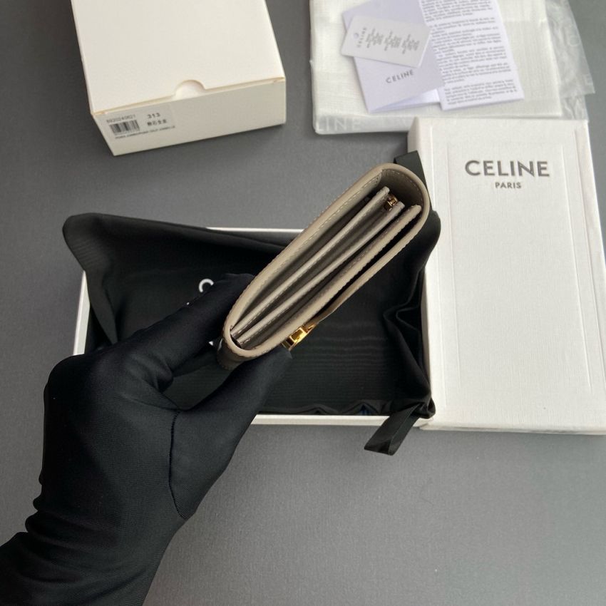 Ce1i*e Triomphe Long  wallet-Taupe