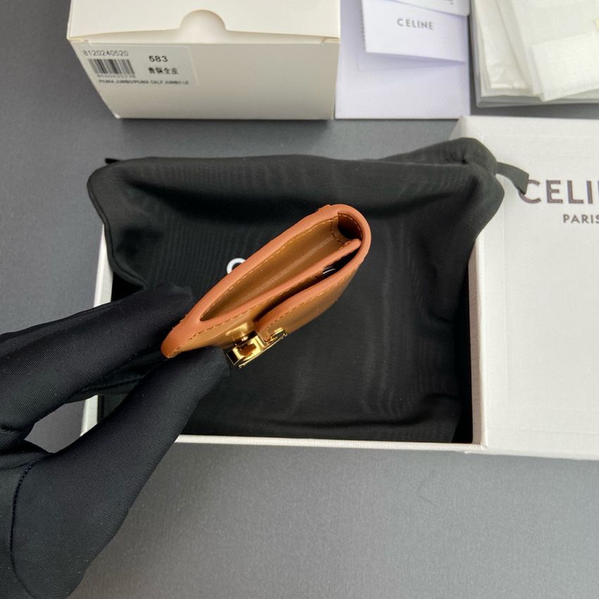 Ce1i*e Triomphe Card holder-Tan