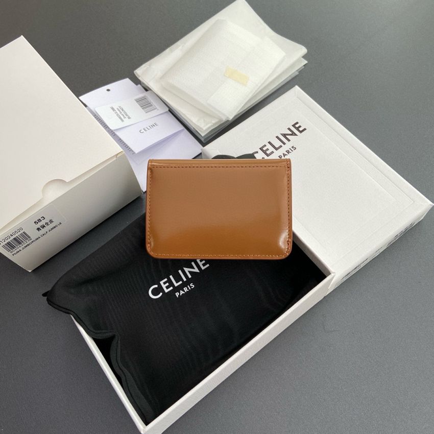 Ce1i*e Triomphe Card holder-Tan
