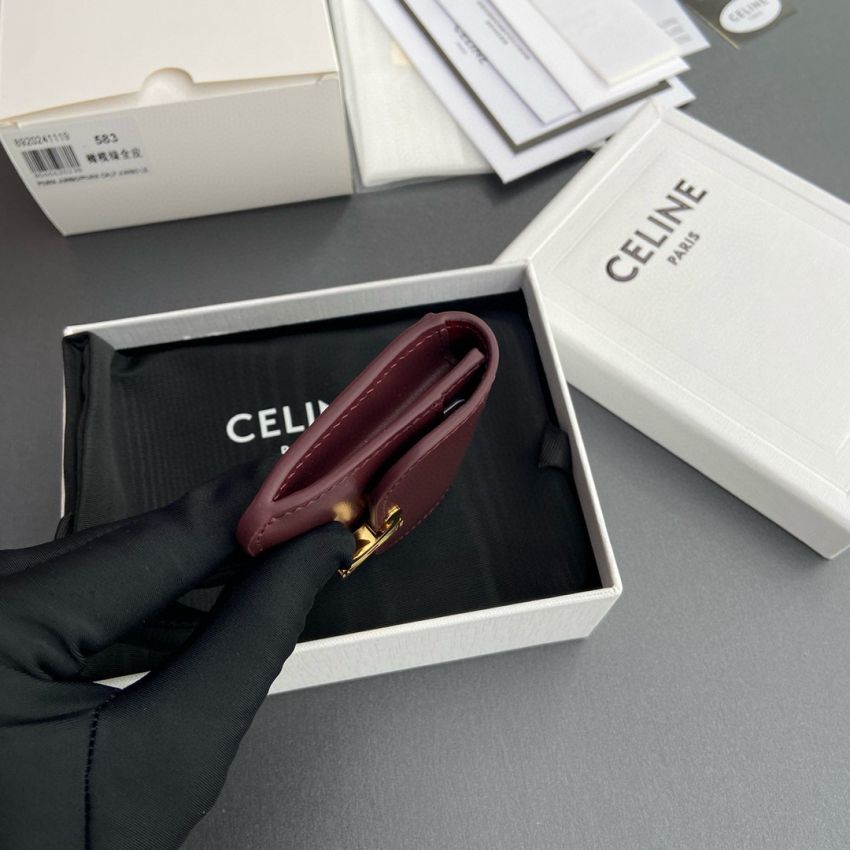 Ce1i*e Triomphe Card holder-Burgundy