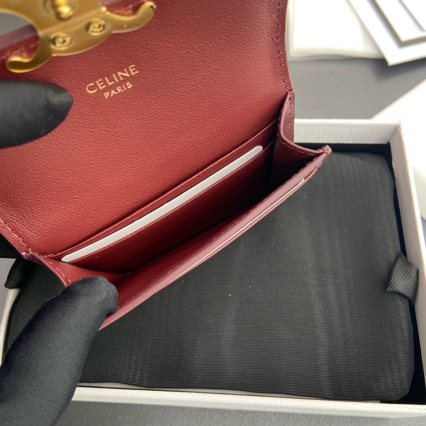 Ce1i*e Triomphe Card holder-Burgundy