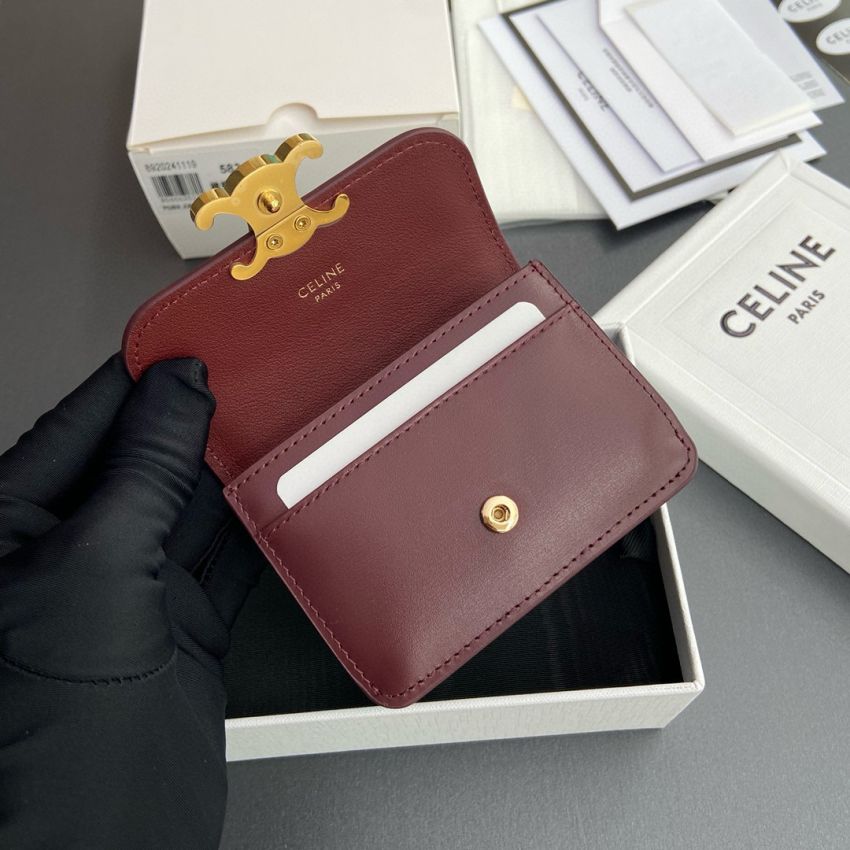 Ce1i*e Triomphe Card holder-Burgundy