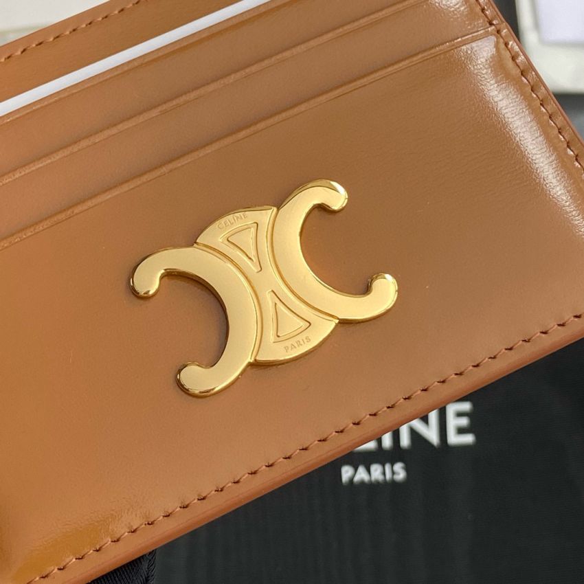 Ce1i*e Triomphe Card holder-Tan