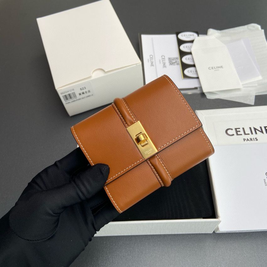 Ce1i*e Compact Wallet-Tan