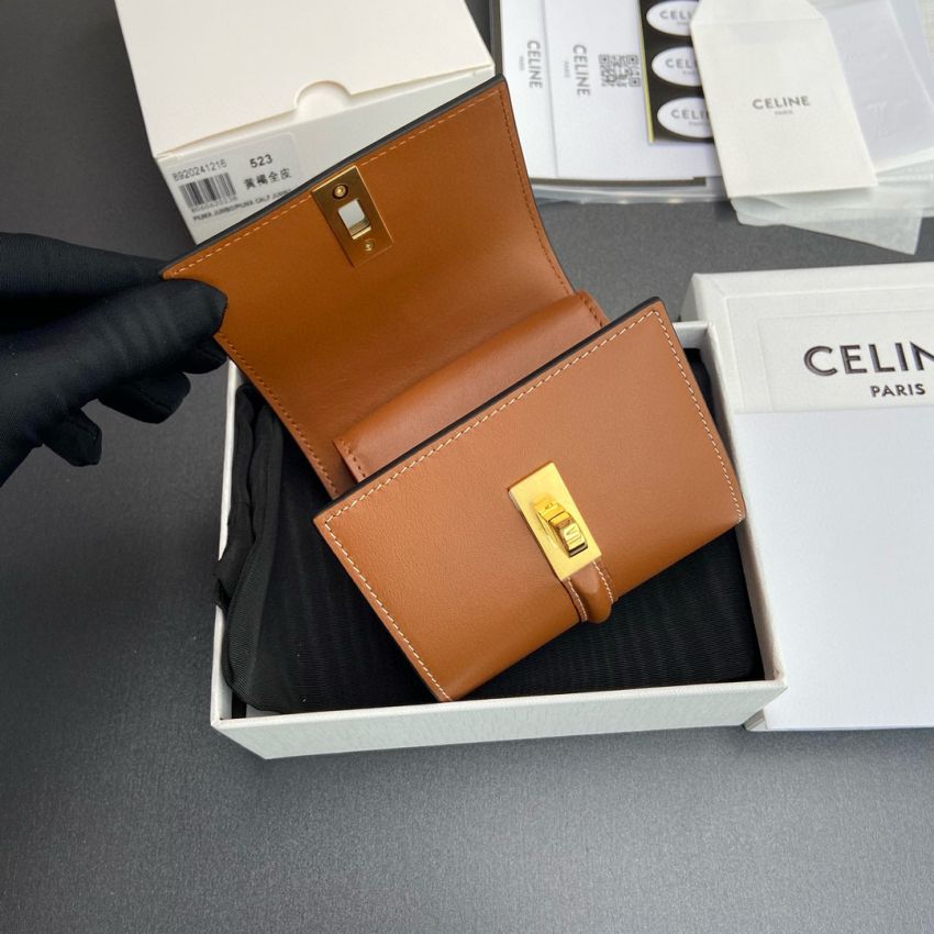 Ce1i*e Compact Wallet-Tan