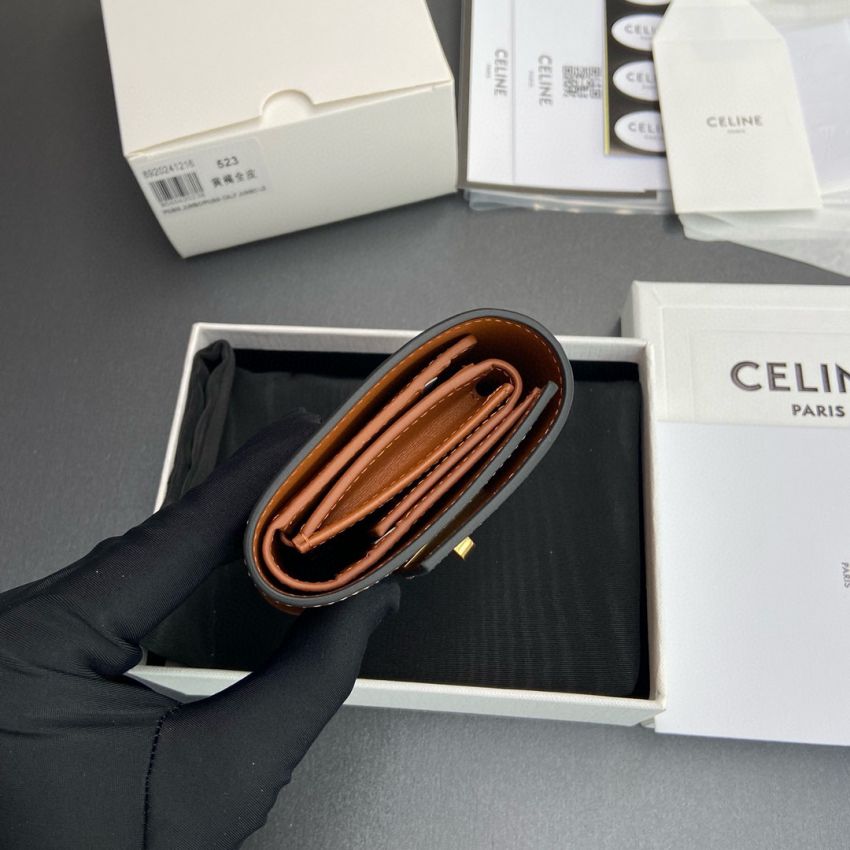 Ce1i*e Compact Wallet-Tan