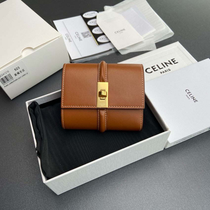 Ce1i*e Compact Wallet-Tan