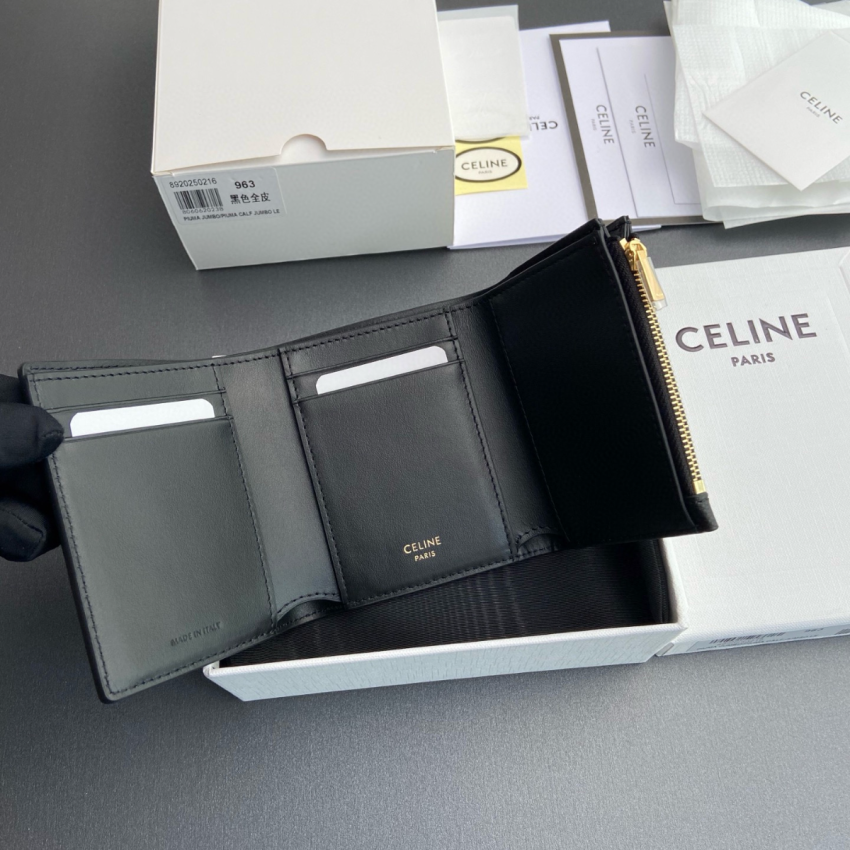 Ce1i*e Triomphe Compact Wallet-Black