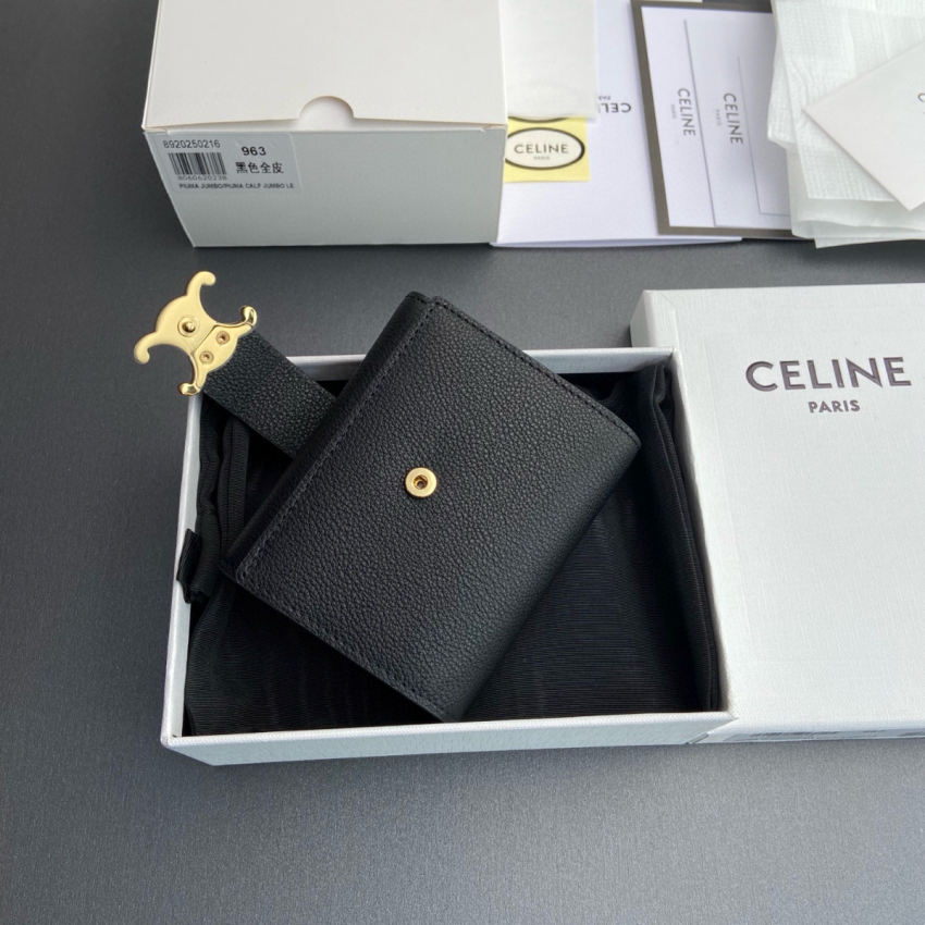 Ce1i*e Triomphe Compact Wallet-Black