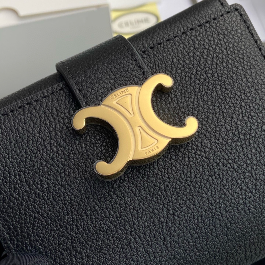 Ce1i*e Triomphe Compact Wallet-Black