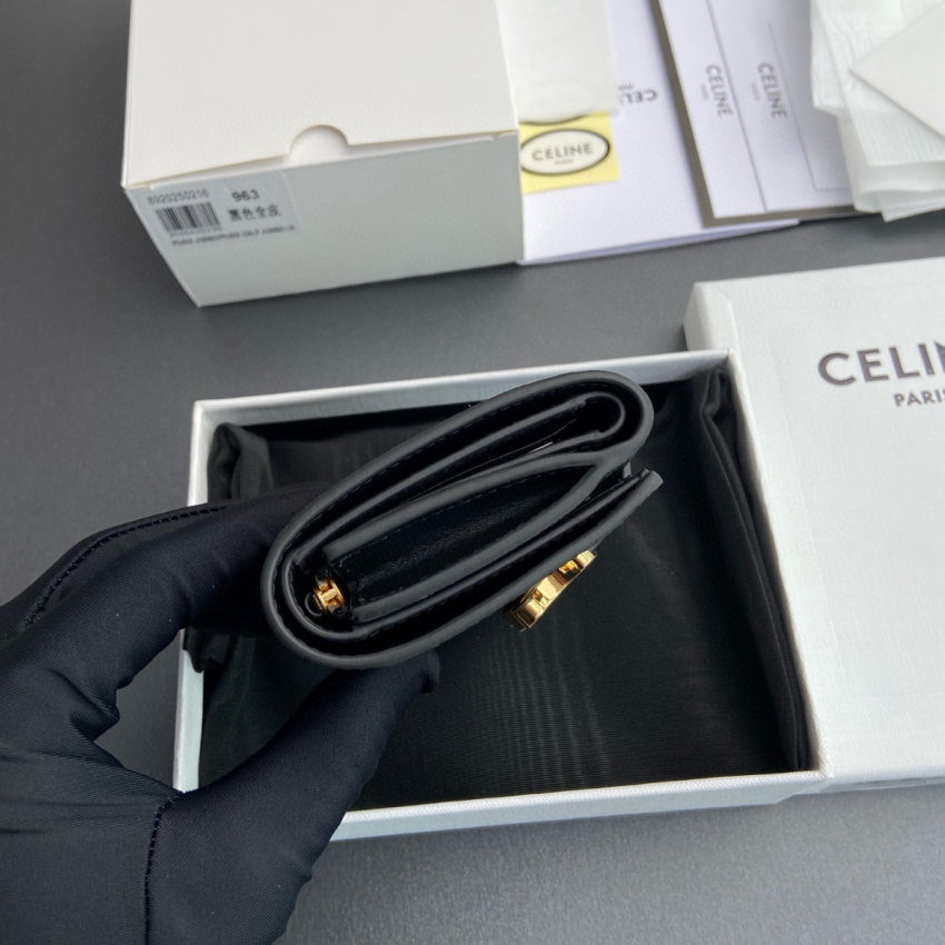 Ce1i*e Triomphe Compact Wallet-Black