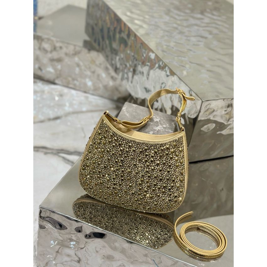Pra*a Cleo satin bag with crystals