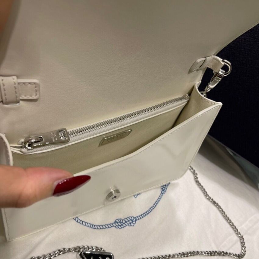 Pra*a Brushed leather shoulder bag