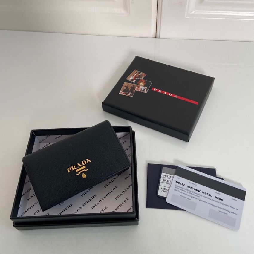 Pra*a Saffiano Card Holder
