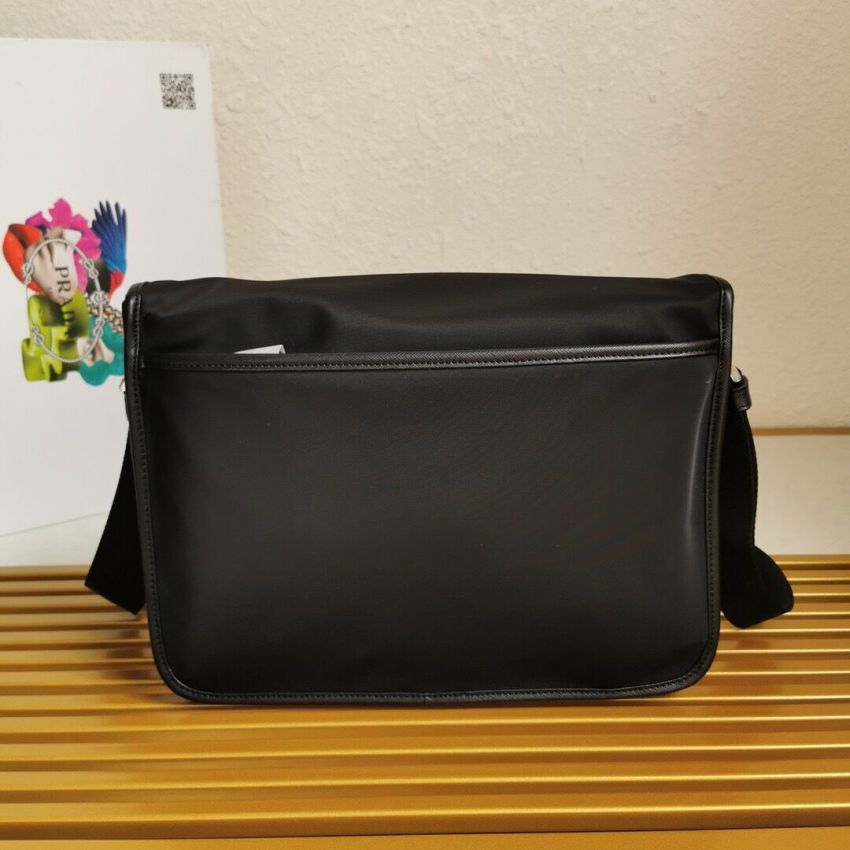 Pra*a Re-Nylon and Saffiano leather shoulder bag