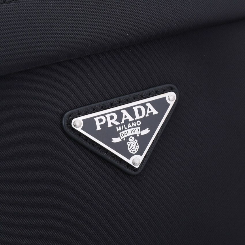 Pra*a Re-Nylon and Saffiano leather backpack
