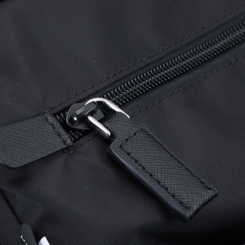 Pra*a Re-Nylon and Saffiano leather backpack
