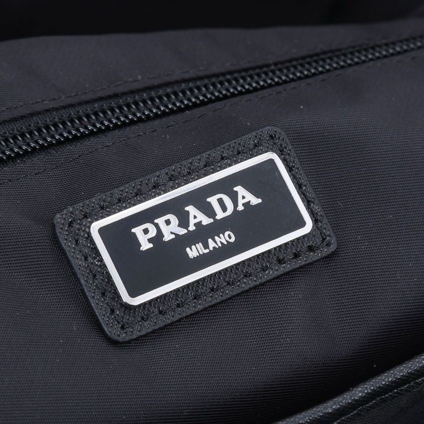 Pra*a Re-Nylon and Saffiano leather backpack