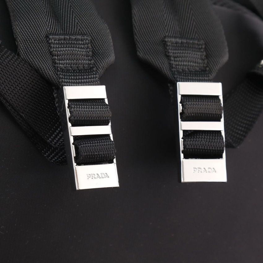 Pra*a Re-Nylon and Saffiano leather backpack