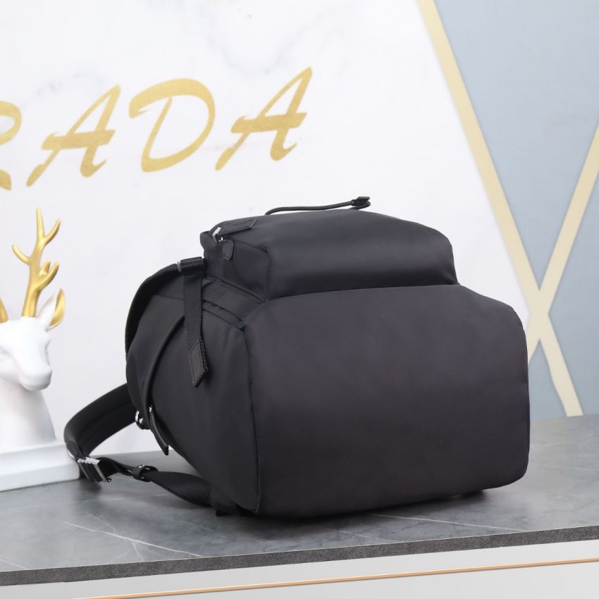 Pra*a Re-Nylon and Saffiano leather backpack