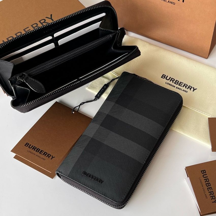 Bv*b*rry Long Check Zippy wallet
