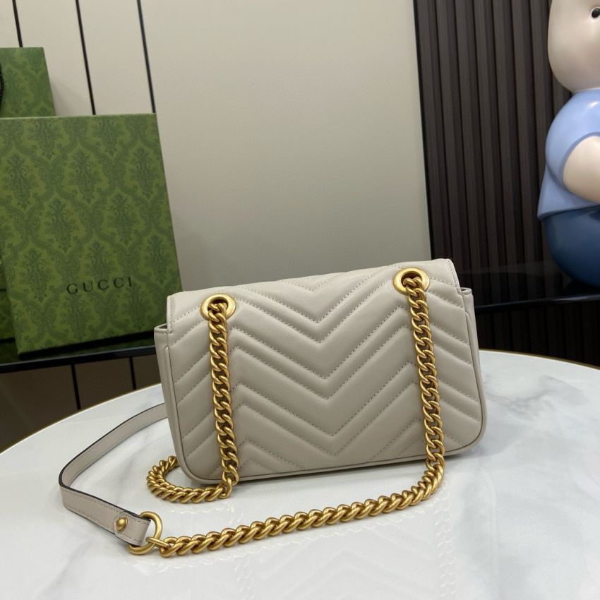 Gvc*1 GG marmont Mini Shoulder Bag -Light Grey
