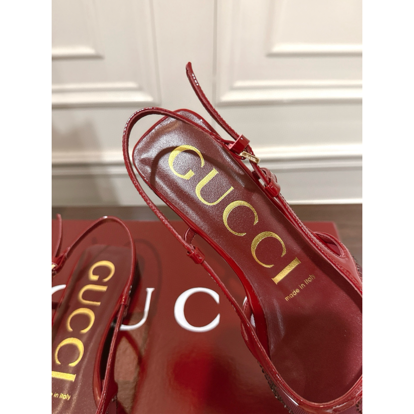 Women's GG crystal slingback pump