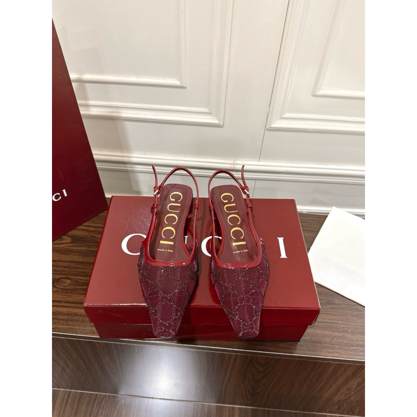 Women's GG crystal slingback pump