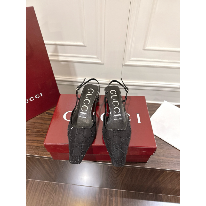 Women's GG crystal slingback pump