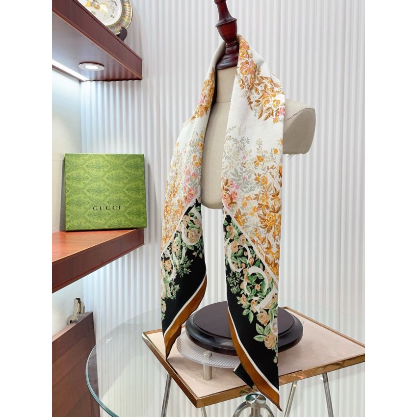 Gvc*1 Square Silk Scarf