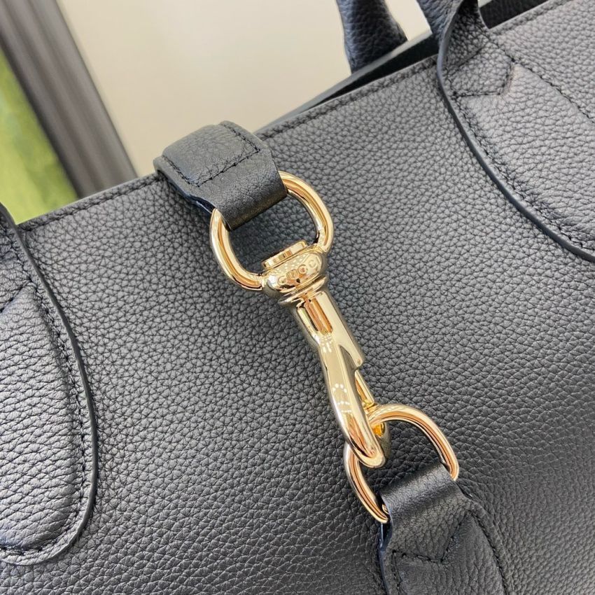 Gvc*1 Medium Tote bag with Hook closure-Black