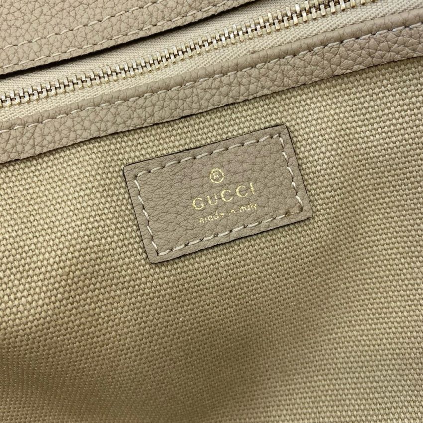 Gvc*1 Medium Tote bag with Hook closure-Taupe