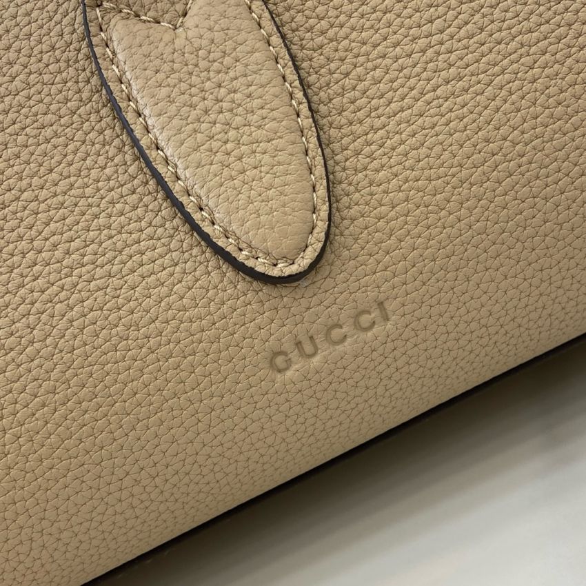 Gvc*1 Medium Tote bag with Hook closure-Taupe