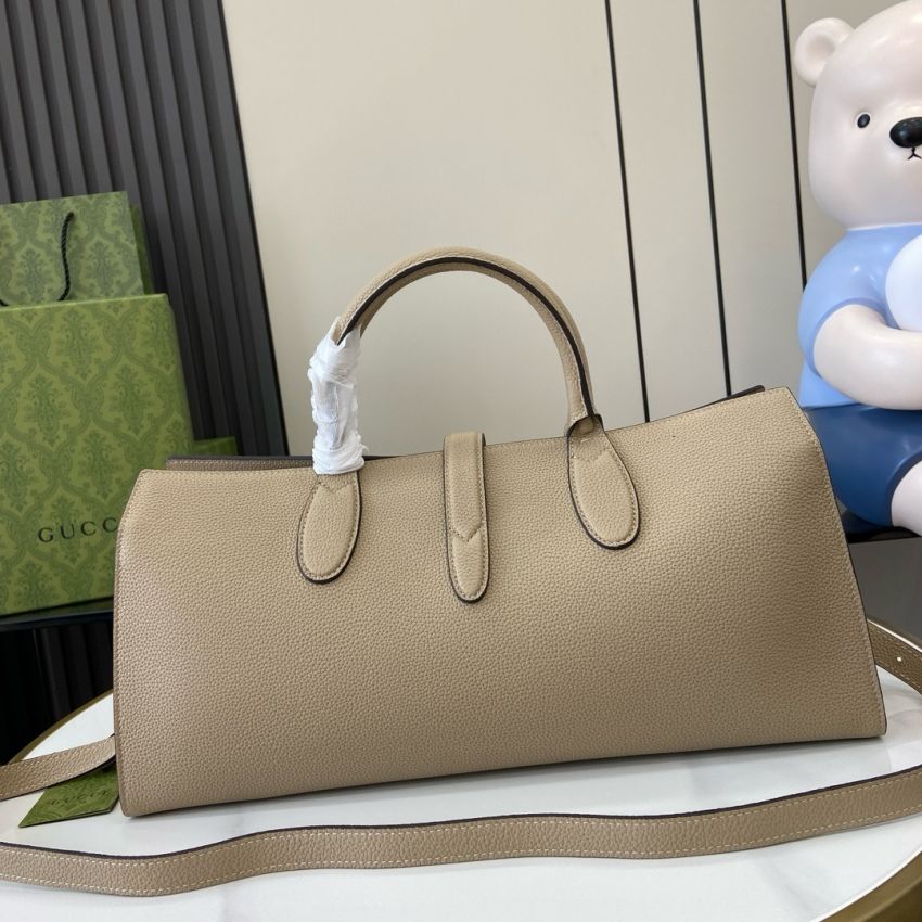 Gvc*1 Medium Tote bag with Hook closure-Taupe