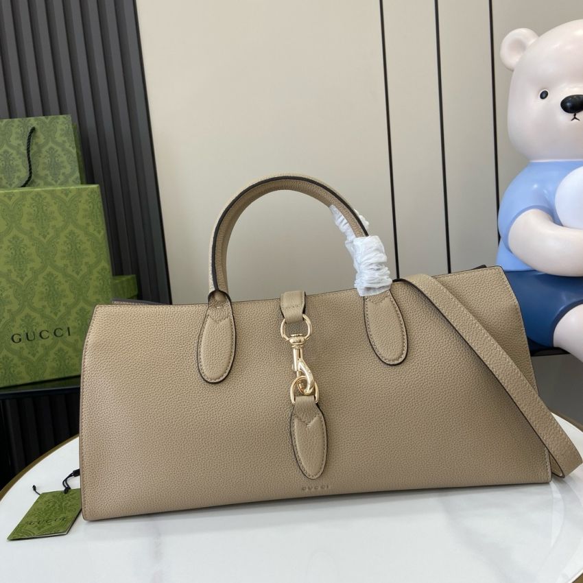 Gvc*1 Medium Tote bag with Hook closure-Taupe